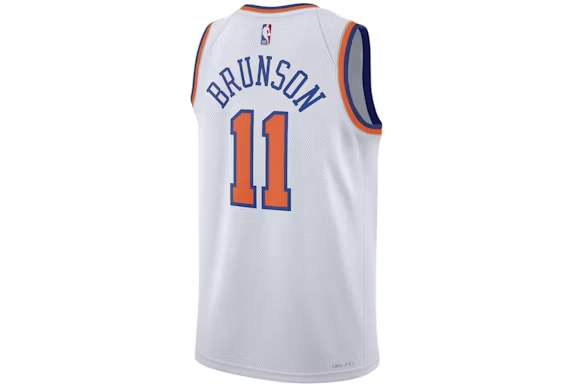 Nike NBA New York Knicks Jalen Brunson Association Edition Jersey White/Blue