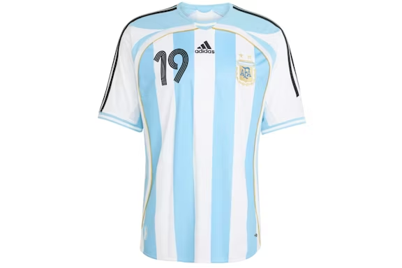 adidas Argentina Home 2006 Messi Jersey White/Clear Blue