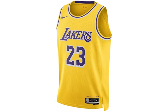 Nike NBA Los Angeles Lakers Icon Edition LeBron James 2022/23 Jersey Amarillo