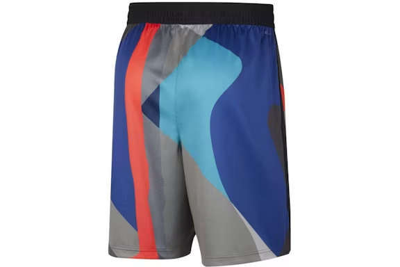 Nike NBA x KAWS Brooklyn Nets City Edition Swingman Shorts Grey/Blue/Black