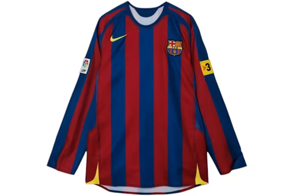 Nike FC Barcelona 2005 Long-Sleeve Jersey Royal Blue / Desert Maroon / Tour Yellow