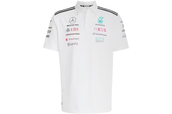 adidas Mercedes AMG Petronas Formula One Team Polo White Melange/Black