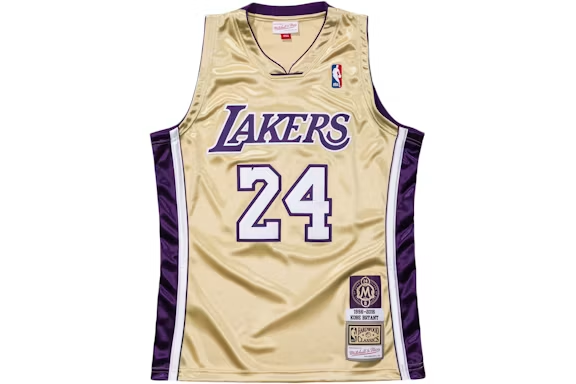 Kobe Bryant HOF NBA Authentic Jersey Gold