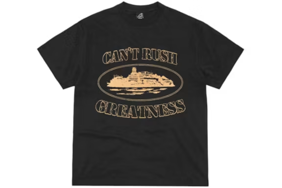Corteiz x Central Cee Can't Rush Greatness Tee Black