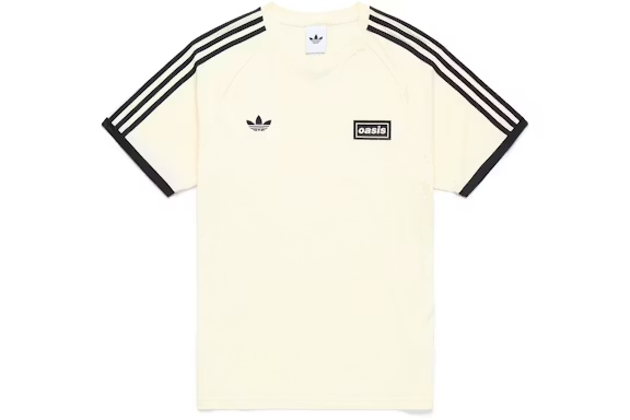 adidas x Oasis Tour 3-Stripes T-Shirt Cream White
